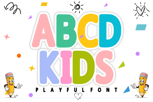 ABCD Kids: Playful Display Font for Creatives