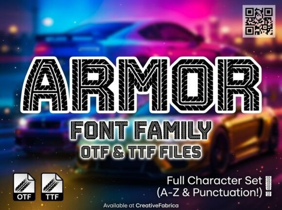 Armor: Bold Typography with Tactical Soul