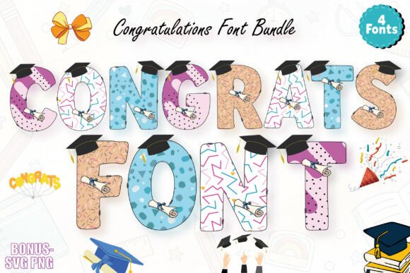 Congratulations Colorful Alphabets