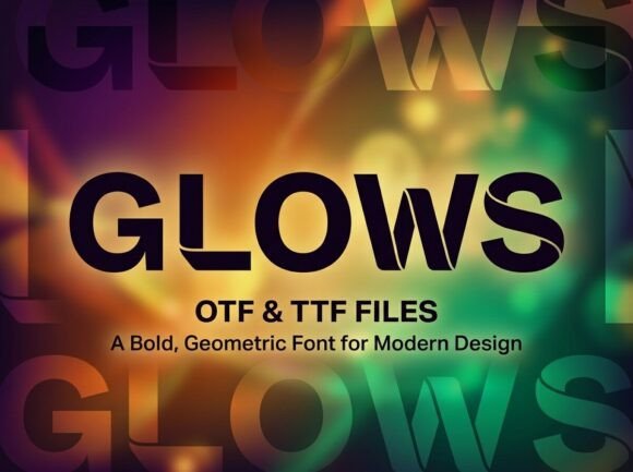 Glows: A Bold, Artistic Display Font That Commands Attention