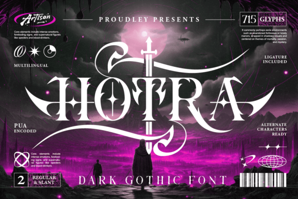 Hotra: The Gothic Typeface That Commands Attention