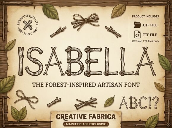 Isabella: Forest-Inspired Artisan Font