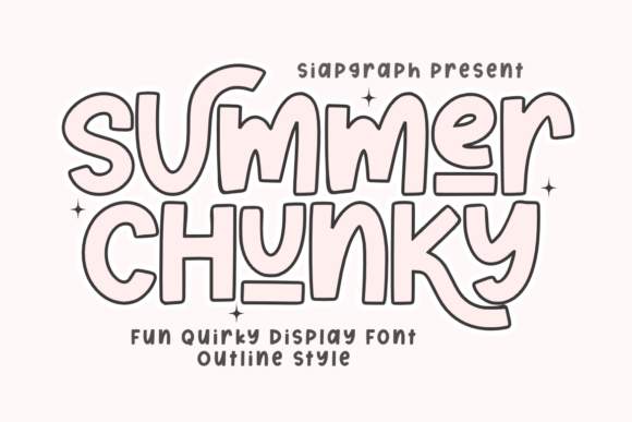 Summer Chunky Outline: Where Playful Typography Meets Precision Craft